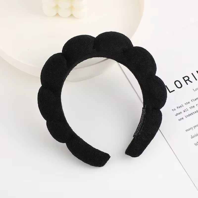 Cloud Hair Hoops for Women in Europe and America High Head Top Wash Face Hoops Towels Velvet Headwear High End Hair Hoops