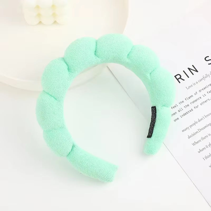 Cloud Hair Hoops for Women in Europe and America High Head Top Wash Face Hoops Towels Velvet Headwear High End Hair Hoops